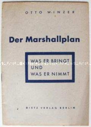 Zeitgeschichtliche Abhandlung über den Marshallplan