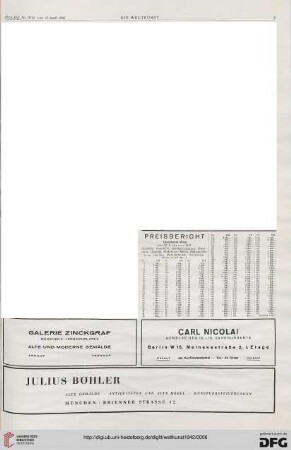 Nr. 15/16 (12. April 1942), S. 3: Preisberichte