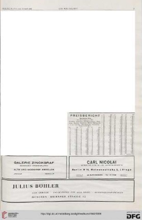 Nr. 15/16 (12. April 1942), S. 3: Preisberichte