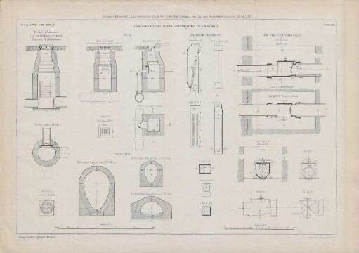 Tafel VIII. Detail-Constructionen für Strassenleitungen und Hausanschlüsse