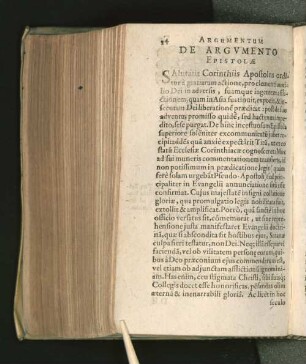 De Argvmento Epistolae