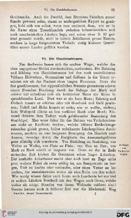 VI: Die Handelsstrassen