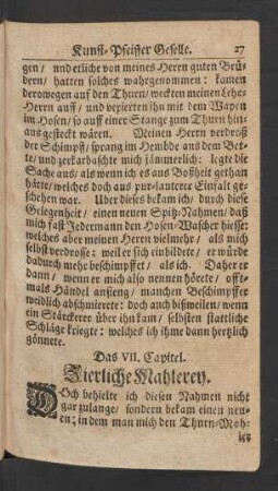 Das VII. Capitel. Zierliche Mahlerey.