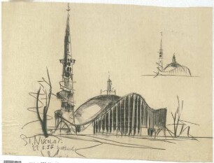 Gsaenger, Gustav; Hamburg; Nikolaikirche - Studien