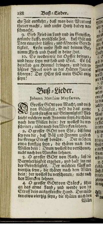 Buß-Lieder.