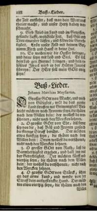 Buß-Lieder.