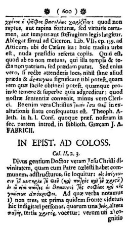 In Epist. ad Coloss.