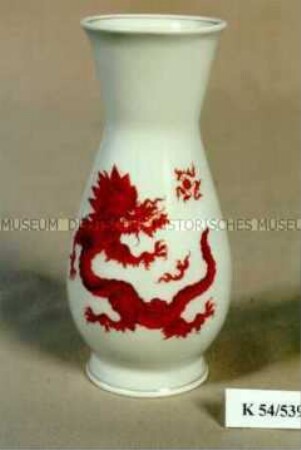 Vase, Dekor Roter Drache