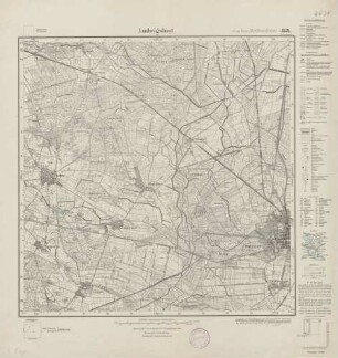 2634 (alte Nr.: 1221) Ludwigslust, Meßtischblatt (4cm - Karte)