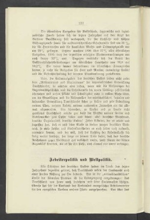 VIII. Arbeiterpolitik und Weltpolitik