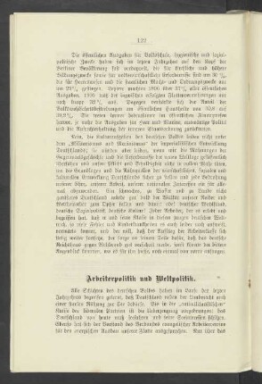 VIII. Arbeiterpolitik und Weltpolitik