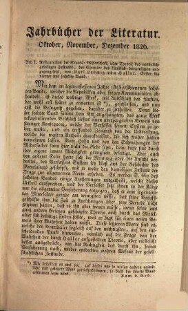 Jahrbücher der Literatur. 36. 1826