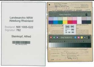 Entnazifizierung Alfred Steinkopf , geb. 19.09.1904 (Buchhalter)