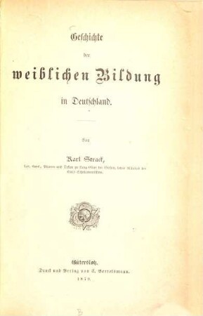 Geschichte der weiblichen Bildung in Deutschland