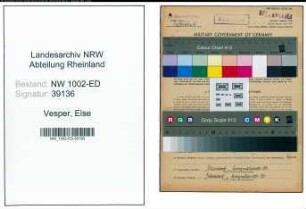 Entnazifizierung Else Vesper, geb. 12.07.1913 (Lehrerin)