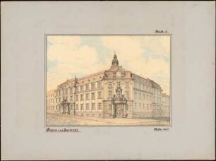 Schule mit Internat I. Projekt: Perspektivische Ansicht