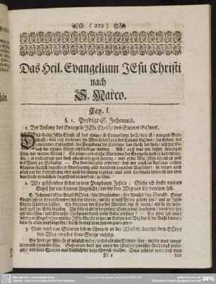 Das Heil. Evangelium Jesu Christi nach S. Marco