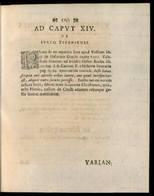 Ad Caput XIV. De Iusto Tiberiensi