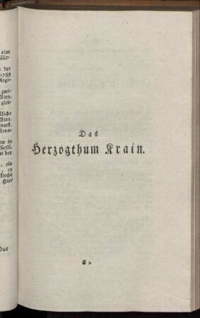Das Herzogthum Krain.