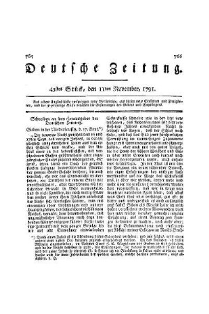 Schreiben an den Herausgeber der Deutschen Zeitung