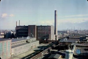 Werksansicht des VEB Filmfabrik Wolfen : Werbeaufnahme für die Marke ORWO des VEB Filmfabrik Wolfen