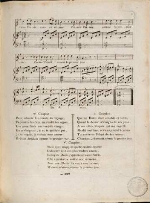 Le retour : romance de Armand Gouffé ; mise en musique avec accompagnement de forte-piano ou harpe