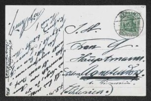 Brief von Fritz von Unruh an Margarete Hauptmann