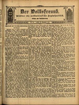 Ausgabe vom Sonntag, den 26. November 1911.