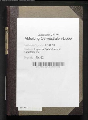 Salbuch des Fleckens Lage von 1726