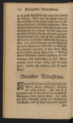 Vierzehnte Betrachtung