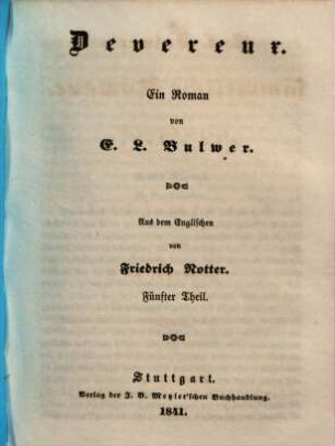 Devereux : Ein Roman, 5