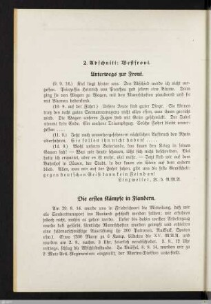2. Abschnitt - Westfront
