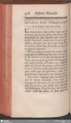 Acides Des Végétaux Et Des Animaux