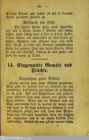 14. Eingemachte Gemüse und Früchte