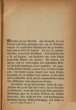 Erzählende Schriften, [38]. Suppl.-Bd. Noch ein Jahr in Schlesien. Anh. zu den "Vierzig Jahren", 1. Theil