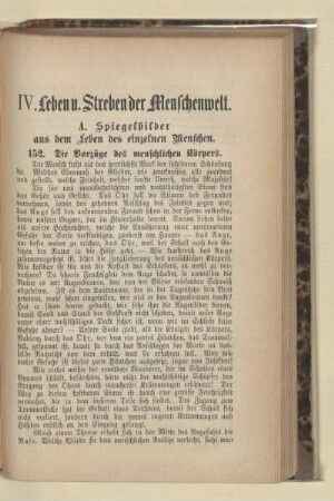 IV. Leben u. Streben der Menschenwelt