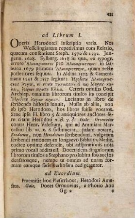Apparatus ad Herodotum intelligendum et interpretandum, 2. Apparatus criticus ad constituendam lectionis Herodoteae integritatem