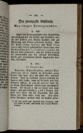 Der zwanzigste Abschnitt. Von einigen Futtergewächsen.