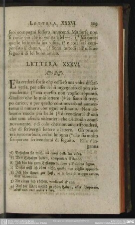 Lettera XXXVI. Allo stesso