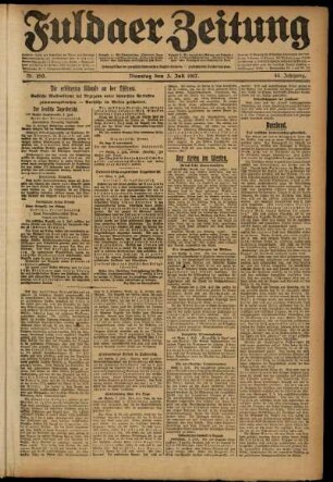 Ausgabe vom Dienstag, den 03. Juli 1917.