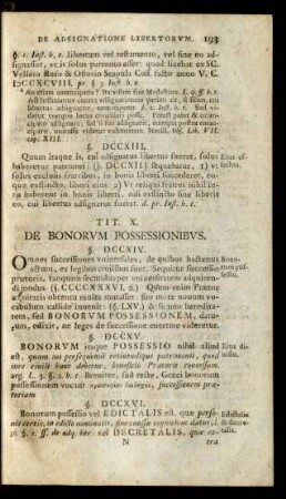 Tit. X. De Bonorum Possessionibus