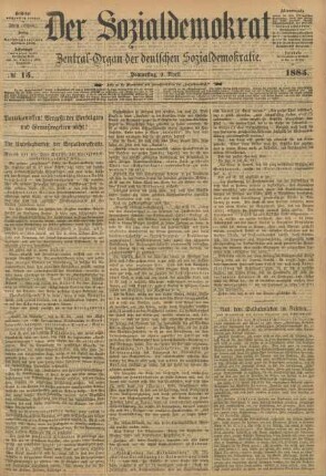 No 15. Donnerstag, 9. April 1885.
