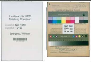 Entnazifizierung Wilhelm Juergens , geb. 08.08.1894 (Friseur)