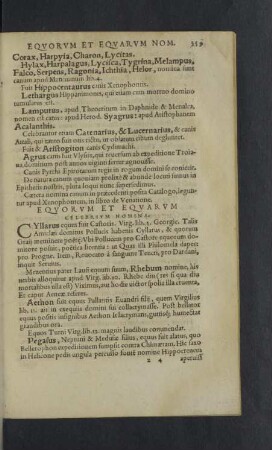 Equorum et equarum celebrium nomina.