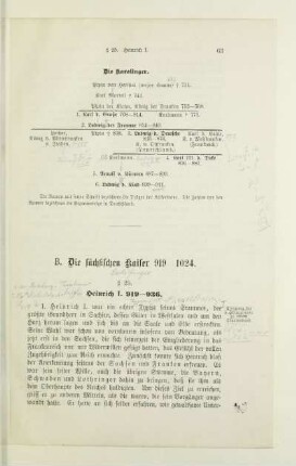 B. Die sächsischen Kaiser 919-1024