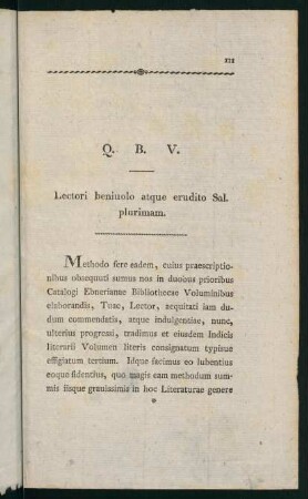 III-XI, Lectori benivolo atque erudito Sal. plurimam