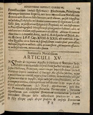 115-124, Articuli XV - XVI
