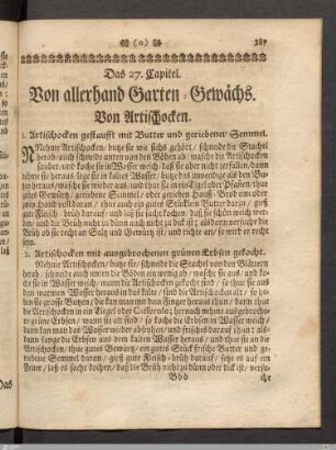 Das 27. Kapitel. Von allerhand Garten-Gewächs.