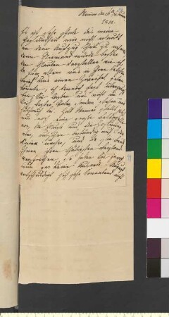 Brief von Goethe, Ottilie von an Goethe, Johann Wolfgang von
