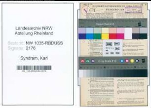 Entnazifizierung Karl Syndram , geb. 02.05.1920 ()